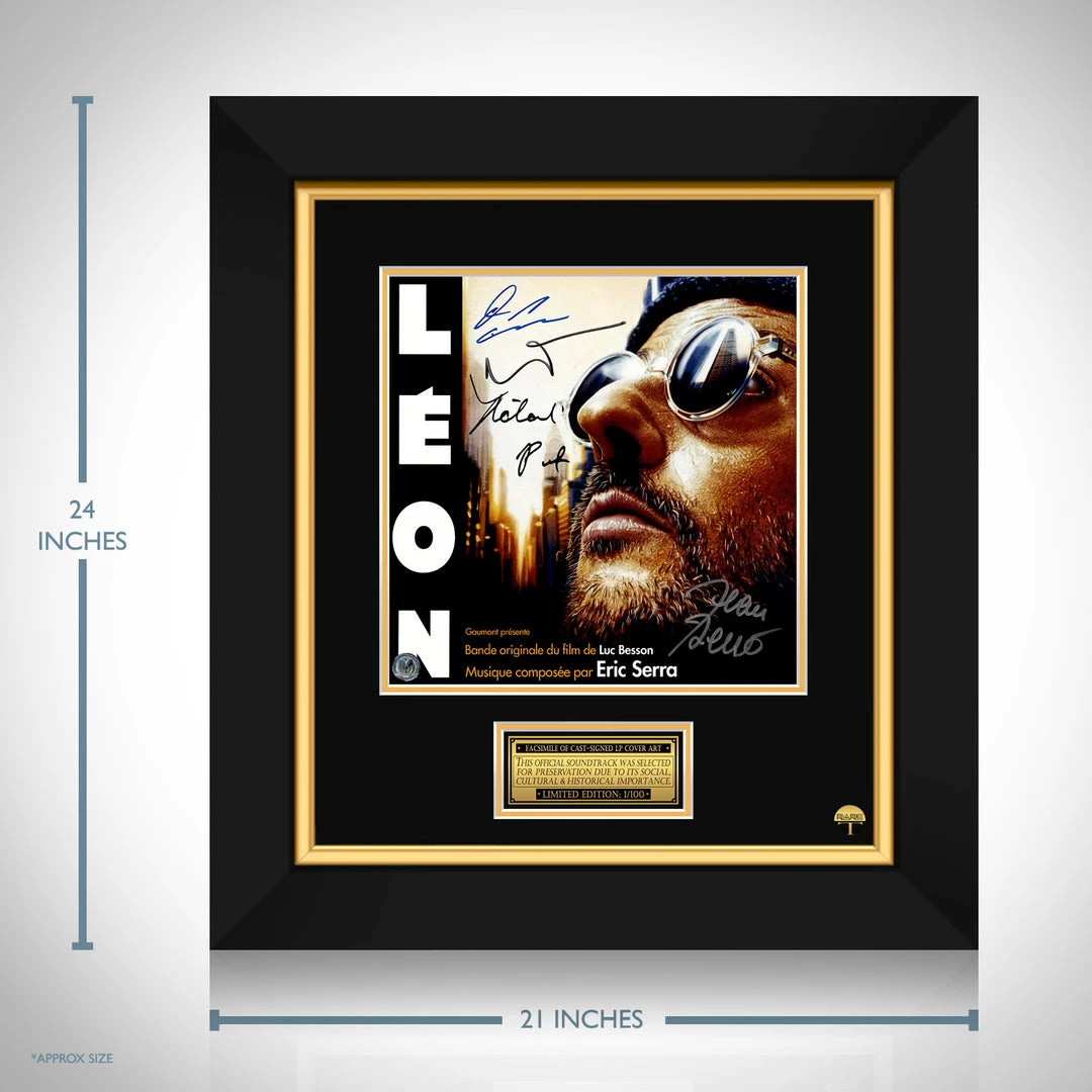 RARE-T Limited Edition Frames Leon: The Professional - Original Motion Picture Soundtrack LP Cover Limited Signature Edition Studio Licensed Custom Frame 3 RARE-T Limited Edition Frames Leon: The Professional - Original Motion Picture Soundtrack LP Cover Limited Signature Edition Studio Licensed Custom Frame