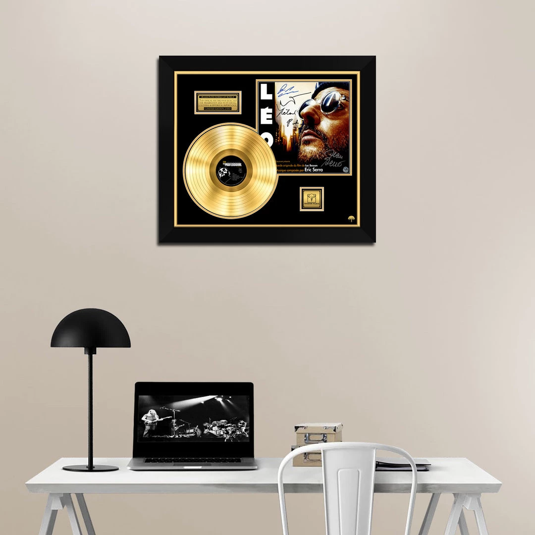 RARE-T Limited Edition Frames Leon: The Professional - Original Motion Picture Soundtrack Gold LP Limited Signature Edition Studio Licensed Custom Frame 2 RARE-T Limited Edition Frames Leon: The Professional - Original Motion Picture Soundtrack Gold LP Limited Signature Edition Studio Licensed Custom Frame