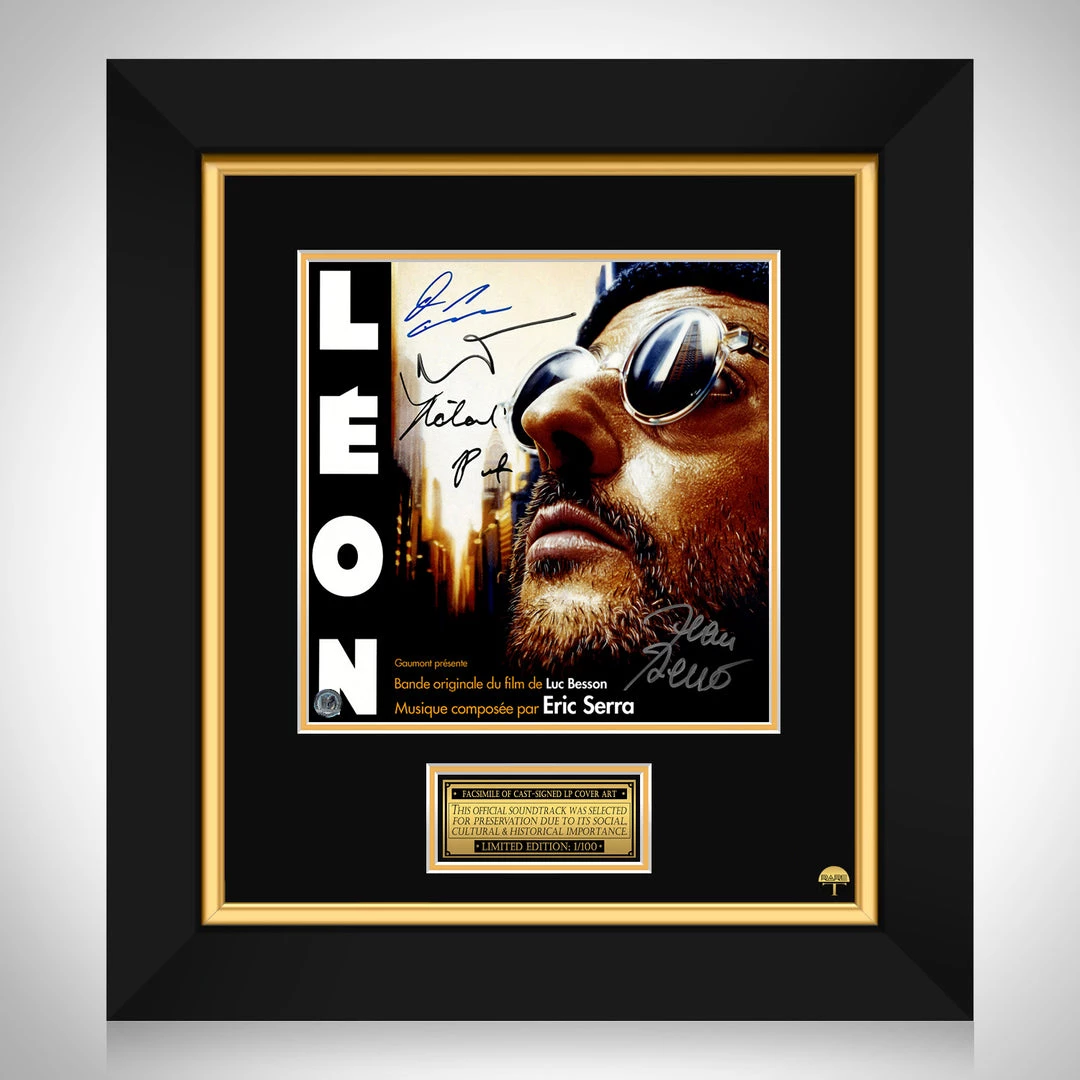 RARE-T Limited Edition Frames Leon: The Professional - Original Motion Picture Soundtrack LP Cover Limited Signature Edition Studio Licensed Custom Frame 1 RARE-T Limited Edition Frames Leon: The Professional - Original Motion Picture Soundtrack LP Cover Limited Signature Edition Studio Licensed Custom Frame