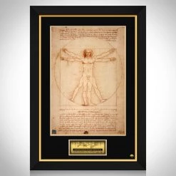 RARE-T Leonardo Da Vinci Vitruvian Man Limited Signature Edition Studio Licensed Mini Poster Custom Frame
