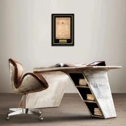 RARE-T Leonardo Da Vinci Vitruvian Man Limited Signature Edition Studio Licensed Mini Poster Custom Frame