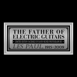 RARE-T The Father Of Electric Guitar 'Les Paul' Photo Limited Signature Edition Studio Licensed Custom Frame Limited Edition Frames