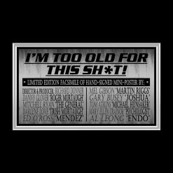 RARE-T Lethal Weapon Mini Poster Limited Signature Edition Studio Licensed Custom Frame