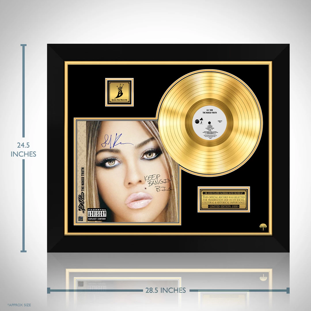 G.R.O. Lil Kim - The Naked Truth Gold LP Limited Signature Edition Studio Licensed Custom Frame 3 G.R.O. Lil Kim - The Naked Truth Gold LP Limited Signature Edition Studio Licensed Custom Frame