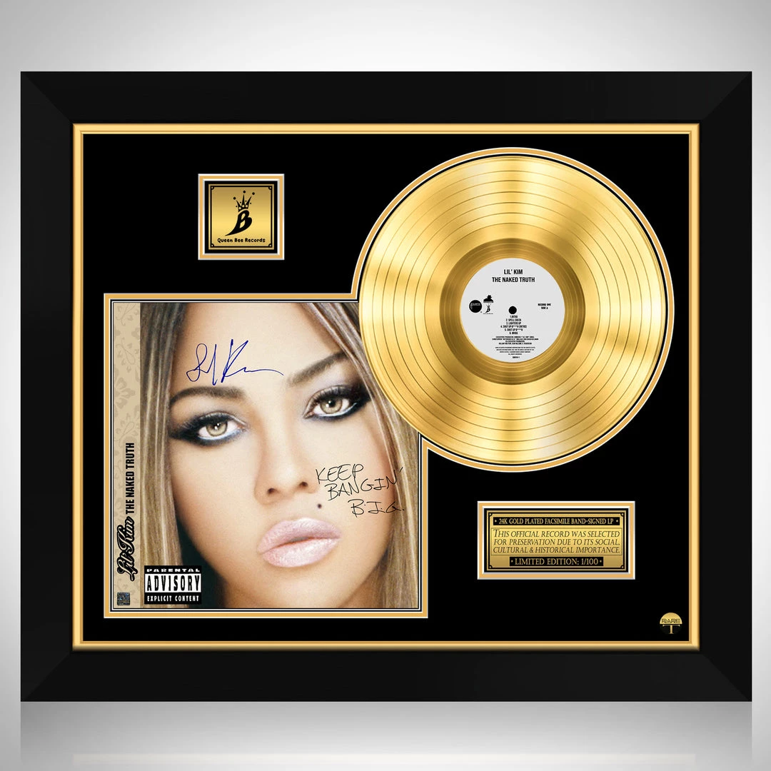 G.R.O. Lil Kim - The Naked Truth Gold LP Limited Signature Edition Studio Licensed Custom Frame 1 G.R.O. Lil Kim - The Naked Truth Gold LP Limited Signature Edition Studio Licensed Custom Frame