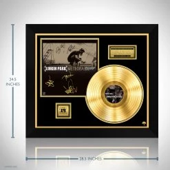 RARE-T Linkin Park Meteora Gold LP Limited Signature Edition Studio Licensed Custom Frame Limited Edition Frames