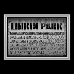 RARE-T Linkin Park Band Photo Limited Signature Edition Studio Licensed Custom Frame Limited Edition Frames