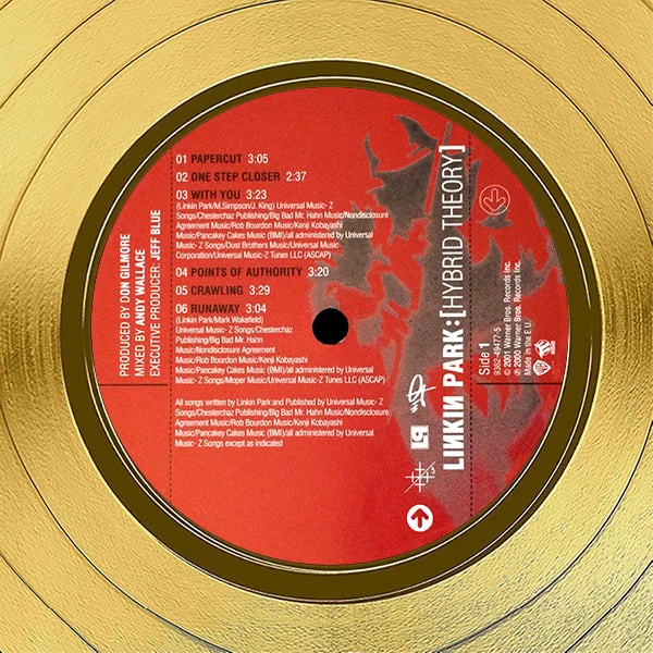 RARE-T Linkin Park Hybrid Theory Gold LP Limited Signature Edition Studio Licensed Custom Frame Limited Edition Frames 4 RARE-T Linkin Park Hybrid Theory Gold LP Limited Signature Edition Studio Licensed Custom Frame Limited Edition Frames