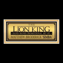PPC The Lion King - Beckett Certified Hand-Signed Photo By Matthew Broderick Custom Frame Signed Memorabilia