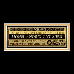 RARE-T Sports Memorabilia Lionel Messi Barcelona Photo Limited Signature Edition Licensed Custom Frame