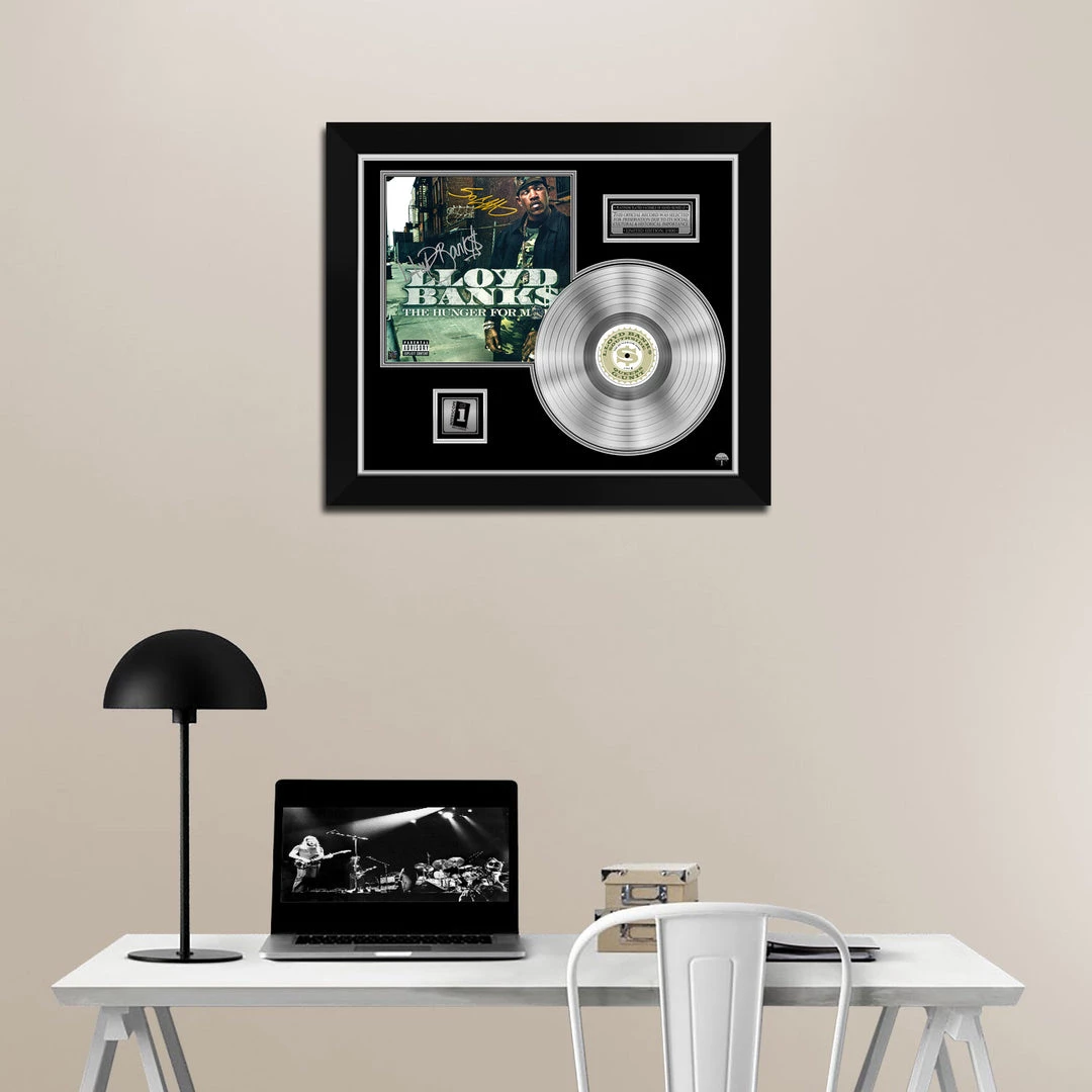 RARE-T Lloyd Banks - The Hunger For More Platinum LP Limited Signature Edition Studio Licensed Custom Frame Limited Edition Frames 2 RARE-T Lloyd Banks - The Hunger For More Platinum LP Limited Signature Edition Studio Licensed Custom Frame Limited Edition Frames