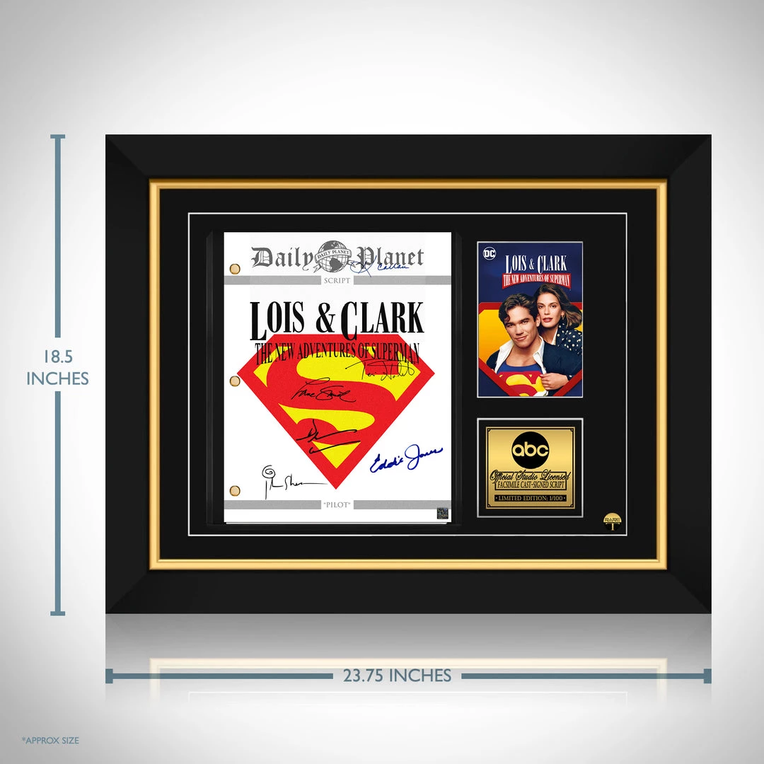 RARE-T Limited Edition Frames Lois & Clark The New Adventures Of Superman Script Limited Signature Edition Studio Licensed Custom Frame 3 RARE-T Limited Edition Frames Lois & Clark The New Adventures Of Superman Script Limited Signature Edition Studio Licensed Custom Frame