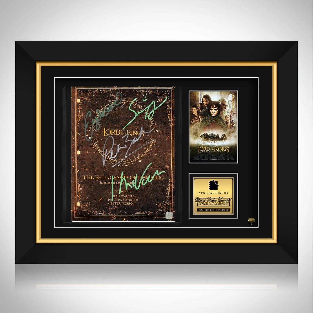 RARE-T The Lord Of The Rings The Fellowship Of The Ring Script Limited Signature Edition Studio Licensed Custom Frame 1 RARE-T The Lord Of The Rings The Fellowship Of The Ring Script Limited Signature Edition Studio Licensed Custom Frame