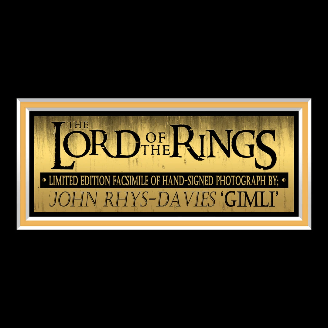 RARE-T Lord Of The Rings - Gimli Photo Limited Signature Edition Studio Licensed Custom Frame 5 RARE-T Lord Of The Rings - Gimli Photo Limited Signature Edition Studio Licensed Custom Frame