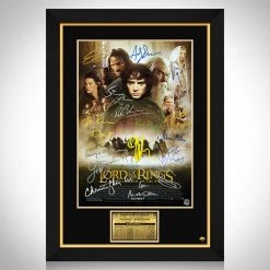RARE-T Limited Edition Frames Lord Of The Rings The Fellowship Of The Ring Mini Poster Limited Signature Edition Studio Licensed Custom Frame