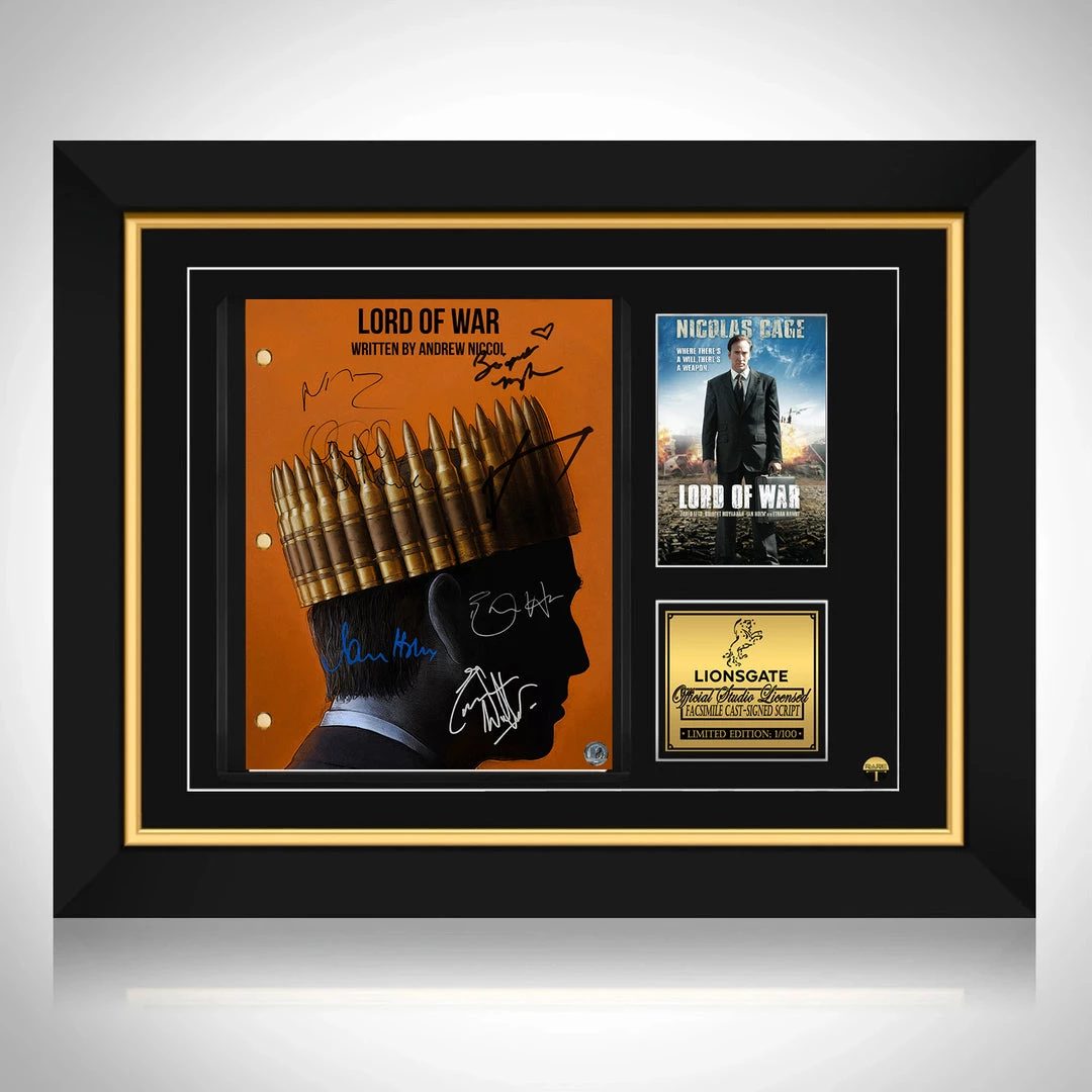 RARE-T Lord Of War Script Limited Signature Edition Studio Licensed Custom Frame 1 RARE-T Lord Of War Script Limited Signature Edition Studio Licensed Custom Frame