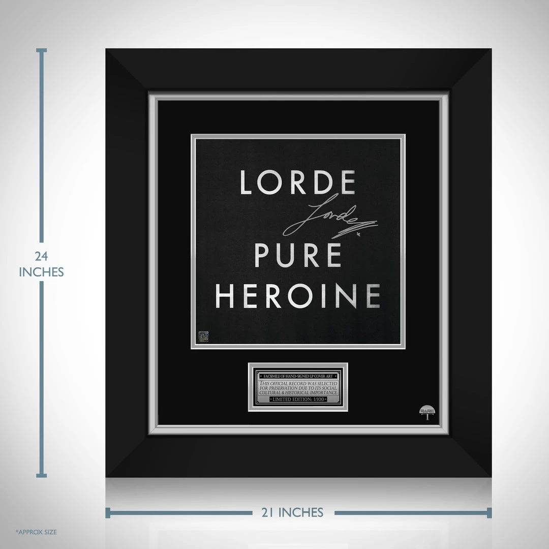 RARE-T Lorde - Pure Heroine LP Cover Limited Signature Edition Studio Licensed Custom Frame 3 RARE-T Lorde - Pure Heroine LP Cover Limited Signature Edition Studio Licensed Custom Frame