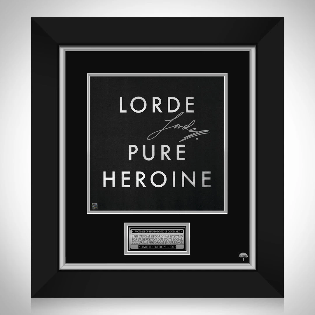 RARE-T Lorde - Pure Heroine LP Cover Limited Signature Edition Studio Licensed Custom Frame 1 RARE-T Lorde - Pure Heroine LP Cover Limited Signature Edition Studio Licensed Custom Frame