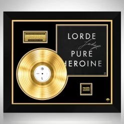 RARE-T Lorde - Pure Heroine Gold LP Limited Signature Edition Studio Licensed Custom Frame Limited Edition Frames