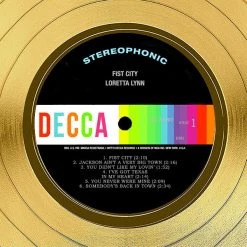 RARE-T Loretta Lynn - Fist City Gold LP Limited Signature Edition Studio Licensed Custom Frame