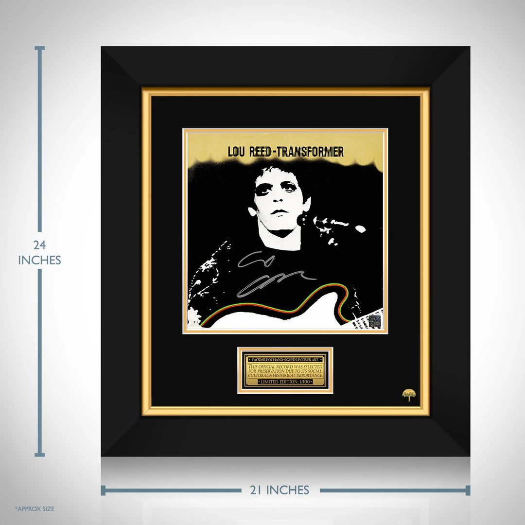 RARE-T Lou Reed - Transformer LP Cover Limited Signature Edition Studio Licensed Custom Frame 3 RARE-T Lou Reed - Transformer LP Cover Limited Signature Edition Studio Licensed Custom Frame
