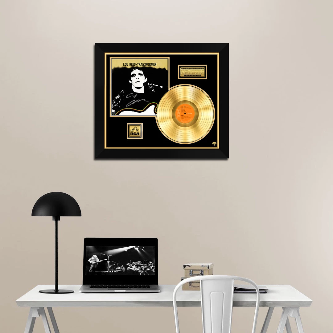 RARE-T Limited Edition Frames Lou Reed Transformer Gold LP Limited Signature Edition Studio Licensed Custom Frame 5 RARE-T Limited Edition Frames Lou Reed Transformer Gold LP Limited Signature Edition Studio Licensed Custom Frame