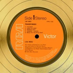 RARE-T Limited Edition Frames Lou Reed Transformer Gold LP Limited Signature Edition Studio Licensed Custom Frame 12 RARE-T Limited Edition Frames Lou Reed Transformer Gold LP Limited Signature Edition Studio Licensed Custom Frame