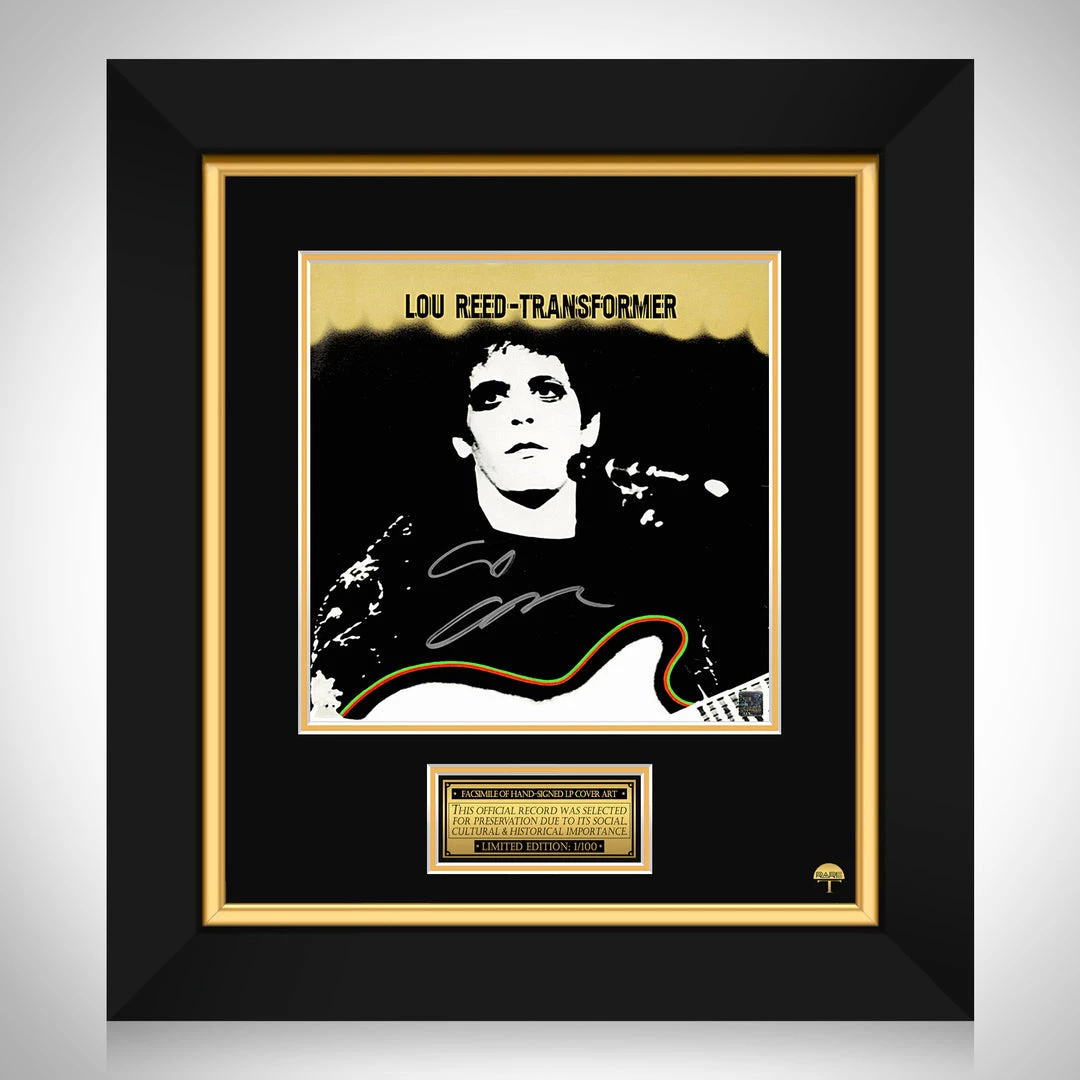 RARE-T Lou Reed - Transformer LP Cover Limited Signature Edition Studio Licensed Custom Frame 1 RARE-T Lou Reed - Transformer LP Cover Limited Signature Edition Studio Licensed Custom Frame