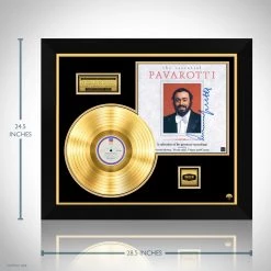 RARE-T Luciano Pavarotti - The Essential Gold LP Limited Signature Edition Studio Licensed Custom Frame
