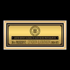 RARE-T Lyndon B. Johnson Photo Limited Signature Edition Studio Licensed Custom Frame