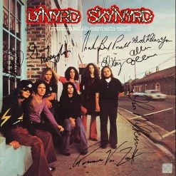 RARE-T Lynyrd Skynyrd Pronounced LŽ?h-'n??rd 'Skin-'n??rd Gold LP Limited Signature Edition Licensed Custom Frame Limited Edition Frames