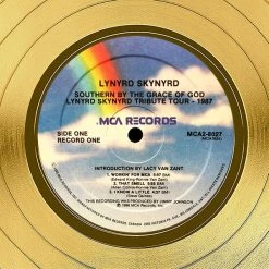 RARE-T Lynyrd Skynyrd - Southern By The Grace Of God Gold LP Limited Signature Edition Studio Licensed Custom Frame Limited Edition Frames