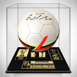 PPC Signed Memorabilia Cristiano Ronaldo - Certified Manchester United PSA/DNA Authenticated Hand-Signed Soccer Ball Custom Museum Display