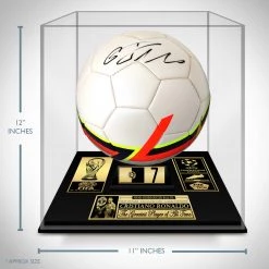 PPC Signed Memorabilia Cristiano Ronaldo - Certified Manchester United PSA/DNA Authenticated Hand-Signed Soccer Ball Custom Museum Display