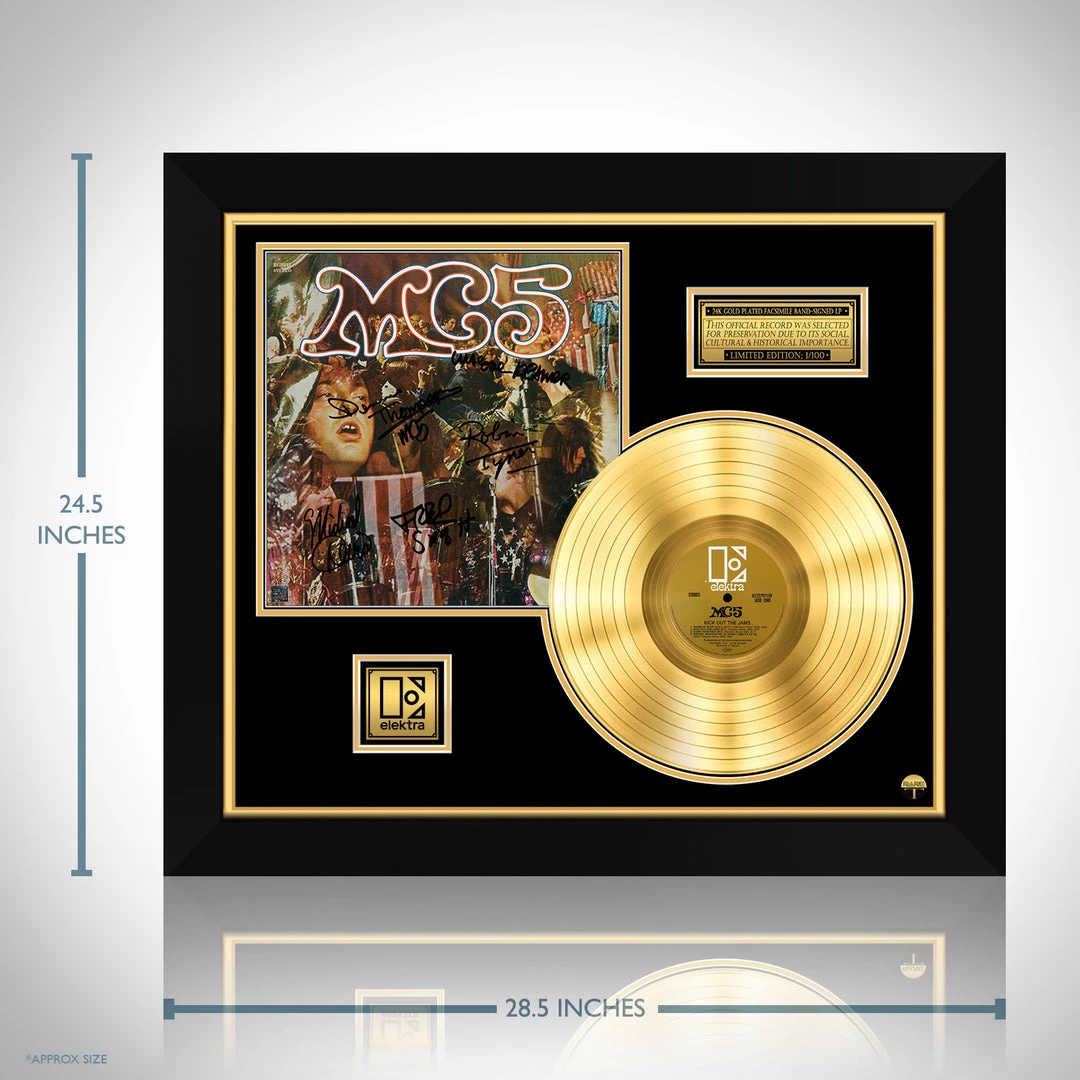 RARE-T MC5 - Kick Out The Jams Gold LP Limited Signature Edition Studio Licensed Custom Frame 3 RARE-T MC5 - Kick Out The Jams Gold LP Limited Signature Edition Studio Licensed Custom Frame