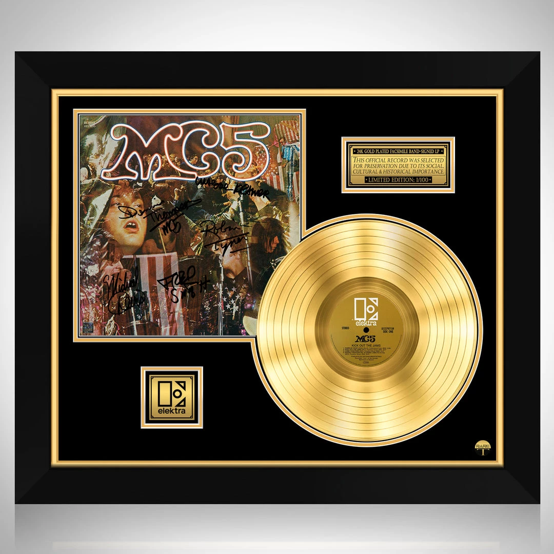 RARE-T MC5 - Kick Out The Jams Gold LP Limited Signature Edition Studio Licensed Custom Frame 1 RARE-T MC5 - Kick Out The Jams Gold LP Limited Signature Edition Studio Licensed Custom Frame