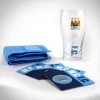 RARE-T Sports Memorabilia Manchester City- M.C.F.C. Mini Bar Set With Pint Glass, Bar Towel And 4 Coasters
