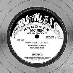RARE-T Limited Edition Frames MC Ren - Kizz My Black Azz Platinum LP Limited Signature Edition Studio Licensed Custom Frame