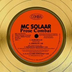 RARE-T MC Solaar - Prose Combat Gold LP Limited Signature Edition Studio Licensed Custom Frame