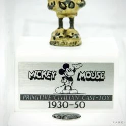Collectible Statues Rare-T Exclusive 'Primitive Civilian Cast Mickey Mouse 1930-1950' Museum Display