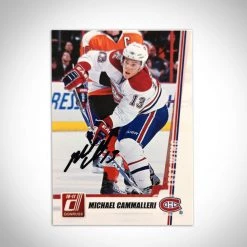 RARE-T Montreal Canadiens- Michael Cammalleri Hand-Signed Vintage 2010 NHL Panini Hockey Card