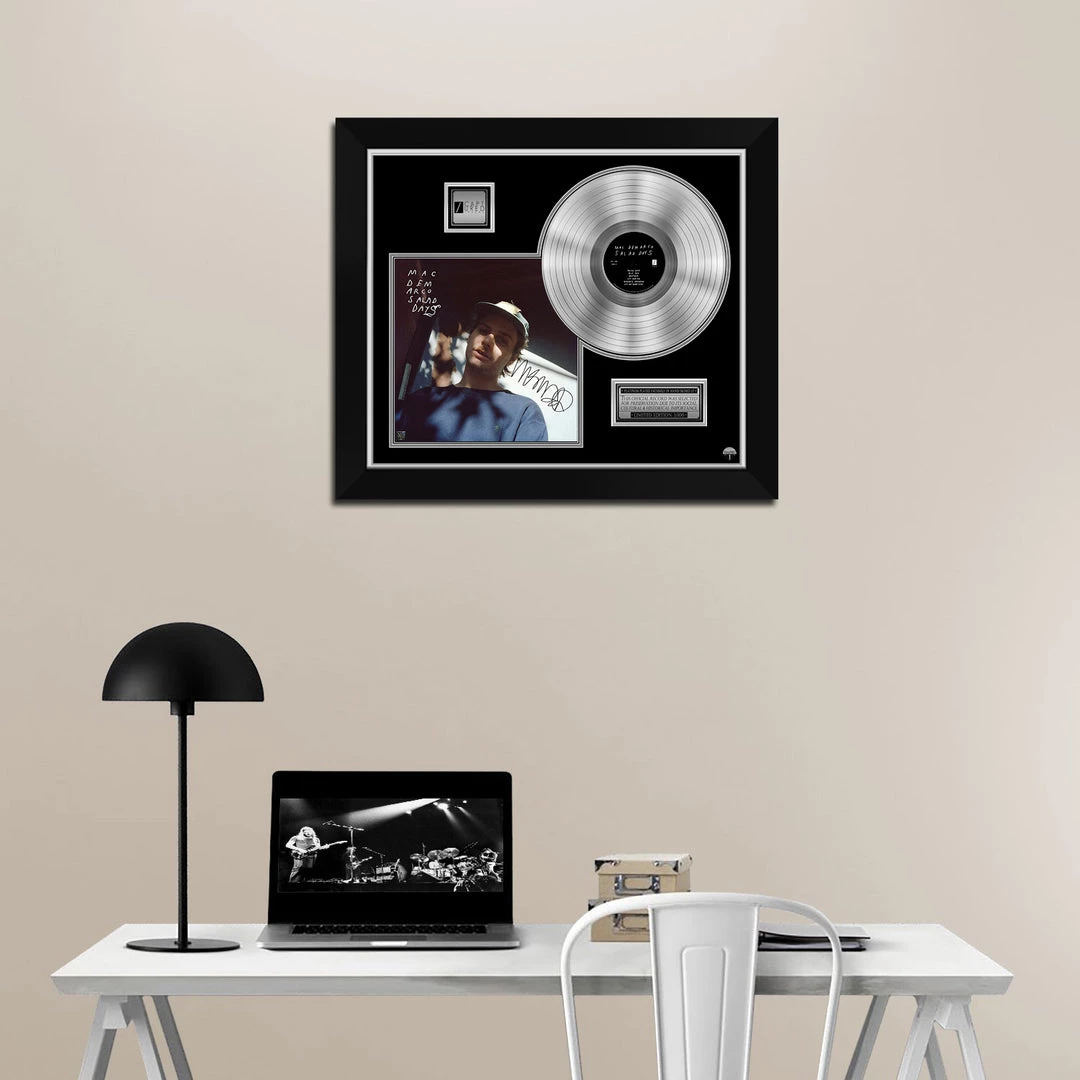 RARE-T Mac Demarco - Salad Days Platinum LP Limited Signature Edition Studio Licensed Custom Frame Limited Edition Frames 2 RARE-T Mac Demarco - Salad Days Platinum LP Limited Signature Edition Studio Licensed Custom Frame Limited Edition Frames