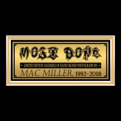 RARE-T Limited Edition Frames Mac Miller Memorial Photo Limited Signature Edition Studio Licensed Custom Frame