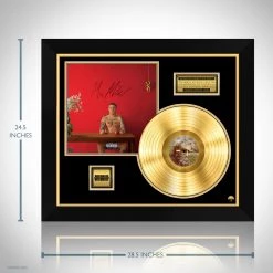 RARE-T Limited Edition Frames Mac Miller - Watching Movies With The Sound Off Gold LP Limited Signature Edition Studio Licensed Custom Frame