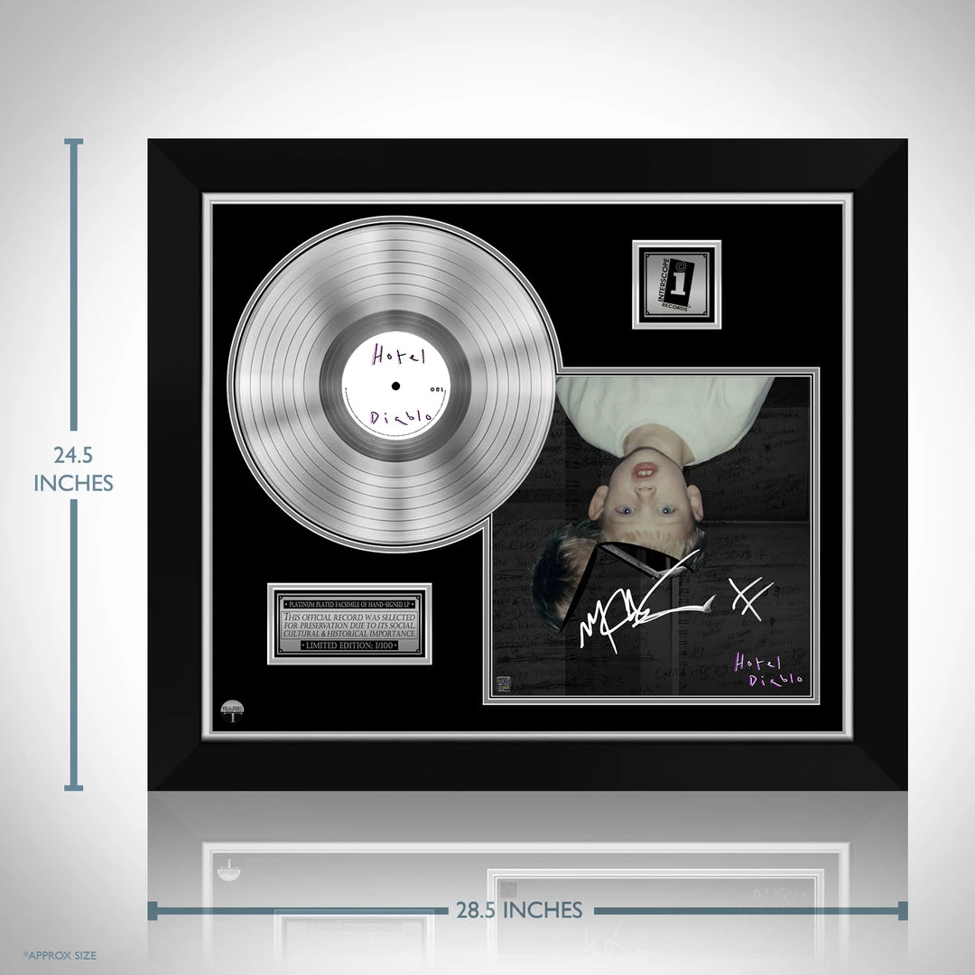 RARE-T Limited Edition Frames Machine Gun Kelly Hotel Diablo Platinum LP Limited Signature Edition Studio Licensed Custom Frame 6 RARE-T Limited Edition Frames Machine Gun Kelly Hotel Diablo Platinum LP Limited Signature Edition Studio Licensed Custom Frame