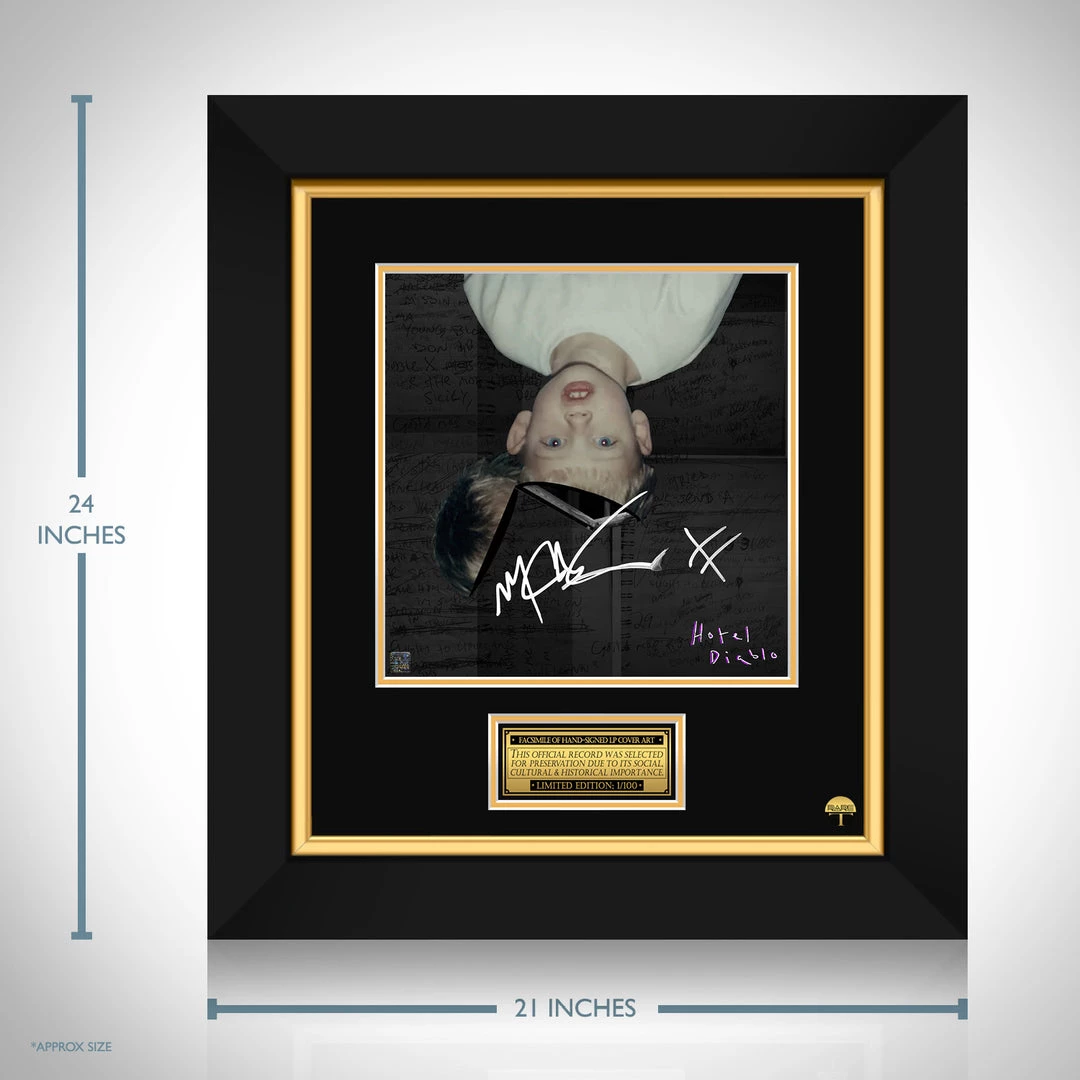 RARE-T Machine Gun Kelly - Hotel Diablo LP Cover Limited Signature Edition Studio Licensed Custom Frame 3 RARE-T Machine Gun Kelly - Hotel Diablo LP Cover Limited Signature Edition Studio Licensed Custom Frame