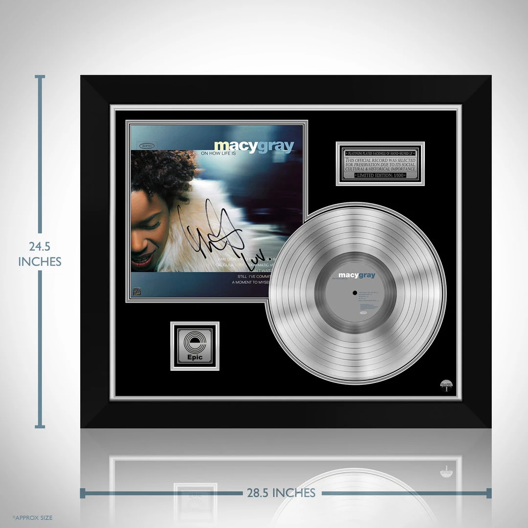 RARE-T Macy Gray - On How Life Is Platinum LP Limited Signature Edition Studio Licensed Custom Frame 3 RARE-T Macy Gray - On How Life Is Platinum LP Limited Signature Edition Studio Licensed Custom Frame