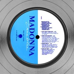 Rare-T Madonna True Blue Limited Signature Edition Studio Licensed Platinum LP Custom Frame Limited Edition Frames