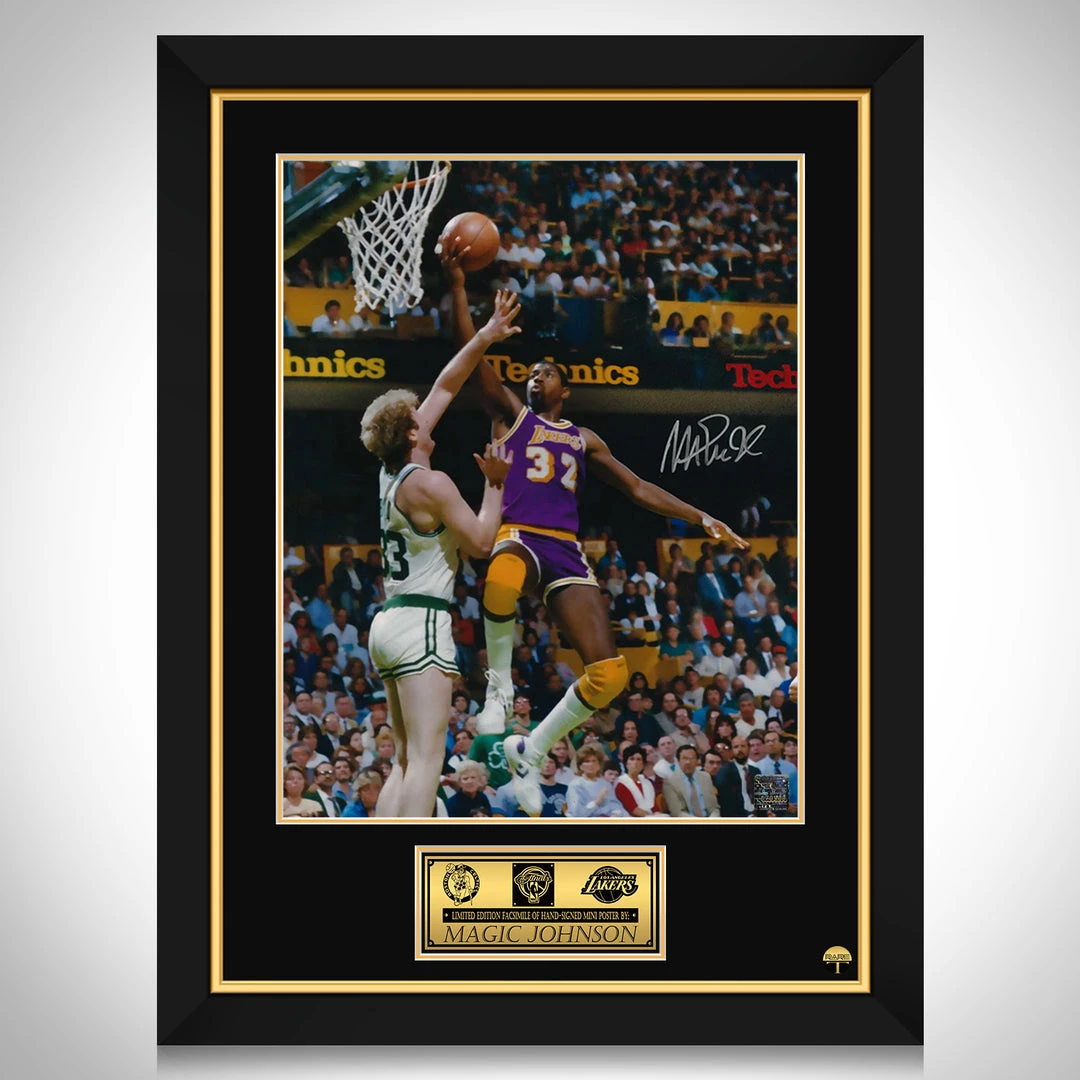 RARE-T Sports Memorabilia Los Angeles Lakers Magic Johnson Limited Signature Edition Studio Licensed Movie Mini Poster Custom Frame 1 RARE-T Sports Memorabilia Los Angeles Lakers Magic Johnson Limited Signature Edition Studio Licensed Movie Mini Poster Custom Frame