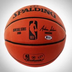 PPC Magic Johnson - Los Angeles Lakers - Beckett Witnessed Certified Hand-Signed Basketball By Earvin 'Magic' Johnson Custom Museum Display